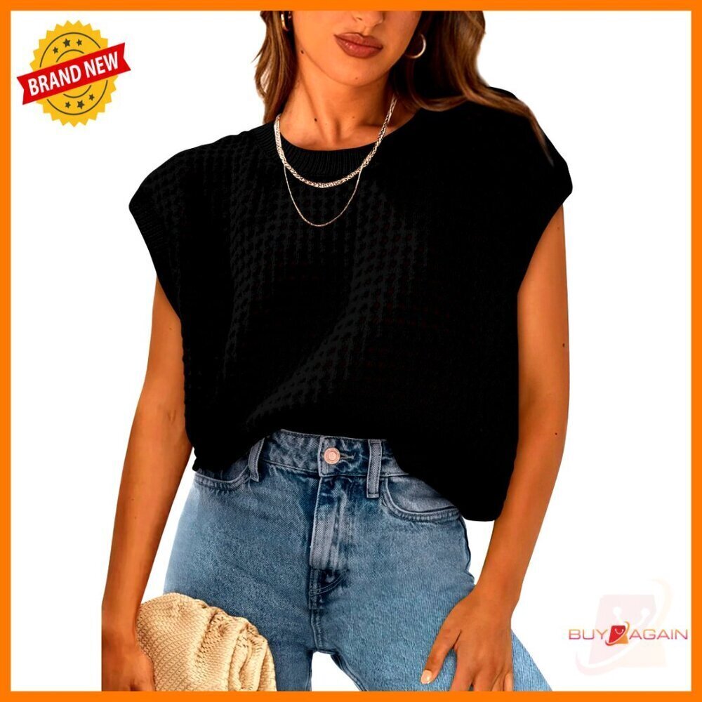Crochet Cap Sleeve Sweater Pullover Boho Chic Loose Fit Summer Top